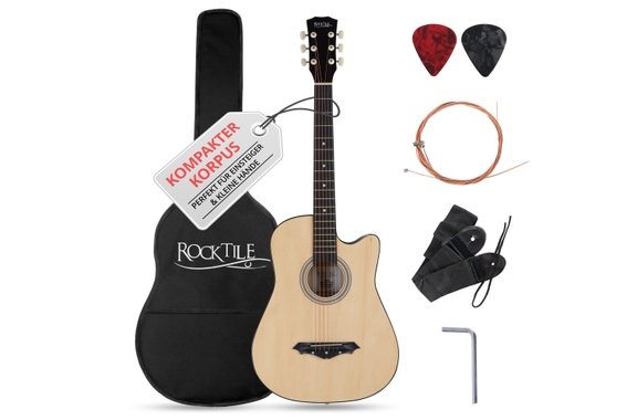 Rocktile WSD-5C-NT Slim Line Set De Guitarras Western Natural image 1