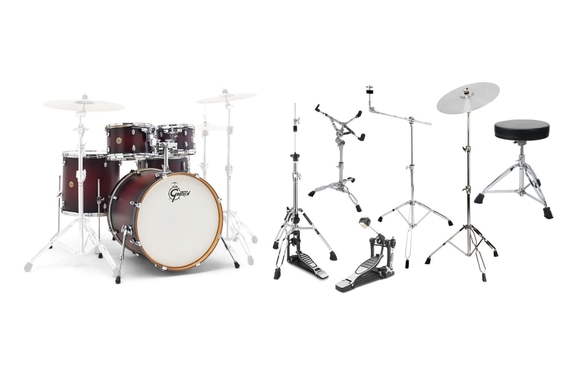 Gretsch CM1-E825-SDCB Catalina Maple Shellset Satin Deep Cherry Burst Set incl. Hardware image 1