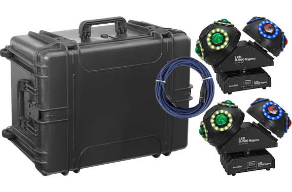 Eurolite LED B-200 Hypno Double Ball DJ Lichteffekt Koffer Set image 1