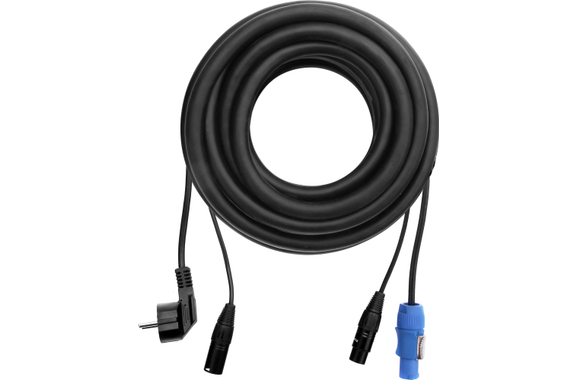 Pronomic Stage EUPPD-10 Câble Hybride Euro/PowP/DMX Compatible Schuko/Powercon + DMX 3 broches, 10m image 1