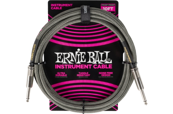 Ernie Ball 6429 Instrument Cable 3.05 m Silver Fox image 1