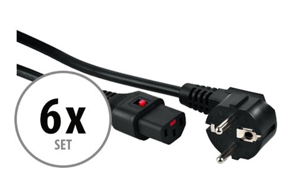 Cavo di Alimentazione IEC Safelock Kirstein 2 m Set da 6 image 1