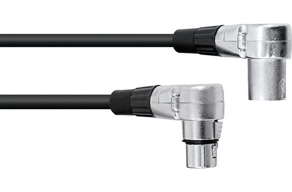 Omnitronic Cable XLR Angular 3 polos 1,5m 90° negro image 1