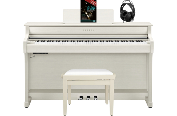 Yamaha CLP-835 WB Digitalpiano Betulla Bianca Set image 1