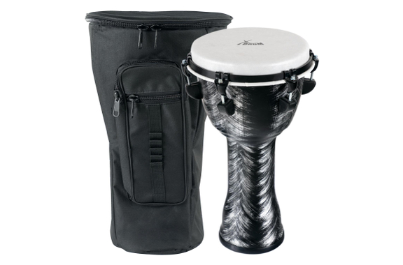 XDrum Djembé 10" Silver Brush Bag Set image 1