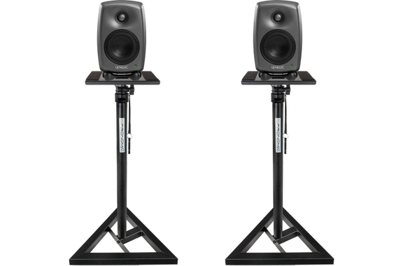 Genelec 8020D Set Stereo Con Stativi Antracite image 1