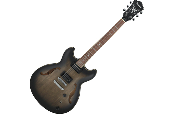 Ibanez AS53-TKF Transparent Black Flat image 1