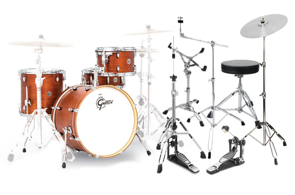 Gretsch CT1-J404-SWG Catalina Club Shellset Satin Walnut Glaze Set incl. Hardware image 1