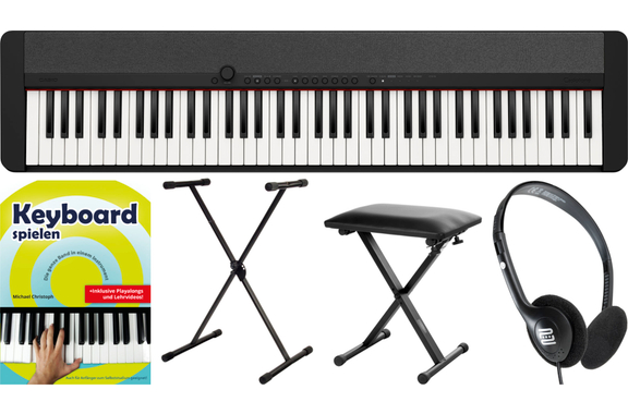Casio CT-S1BK-76 Casiotone Keyboard Negro Deluxe Set image 1