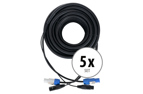 Pronomic Stage PPD-20 Cavo Ibrido Powerplug/DMX Set da 5 image 1