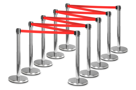 Stagecaptain PLS-200S Poteaux de Séparation Système de Guidage Argent 10x Set image 1