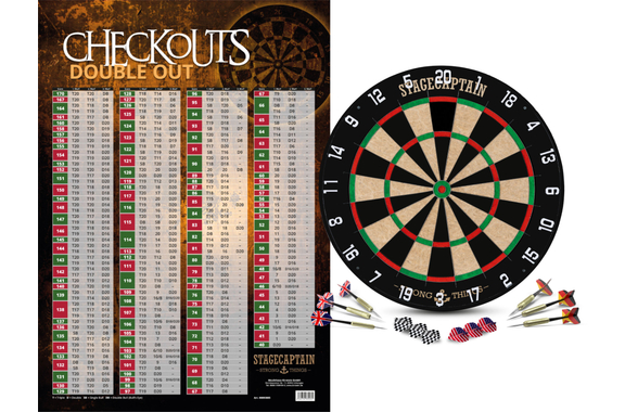 Stagecaptain DBS-1715C BullsEye Champion Set de Póster de Diana de Dardos image 1