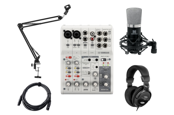 Yamaha AG06 MK2 USB-Audiointerface Weiß Set image 1