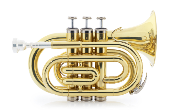 Classic Cantabile Brass TT-500 Bb Pocket Trumpet Brass image 1