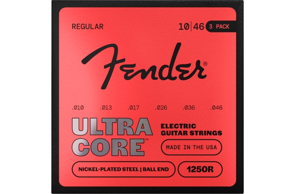 Fender UltraCore 1250R Nickel Plated E-Gitarre Saiten 010-046 3er Set image 1