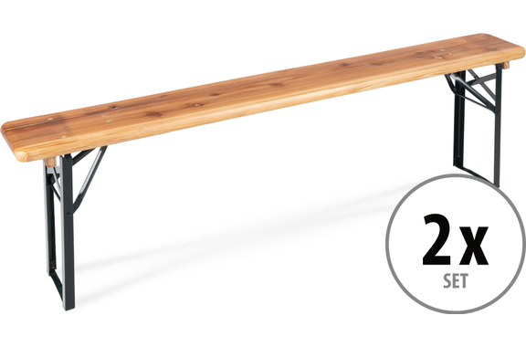 Stagecaptain BBB-170 Hirschgarten Beer Tent Bench 170 cm Natural 2x Set image 1