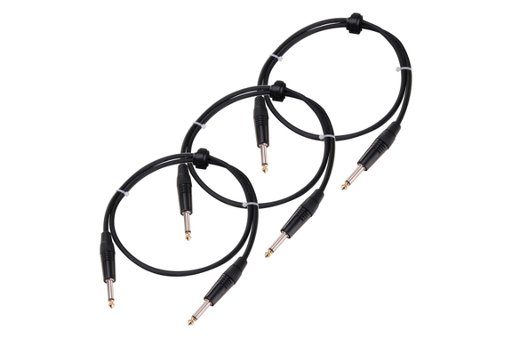 Pronomic Stage INST-0.5 Instrument Cable Jack 0.5m Black 3x Set image 1