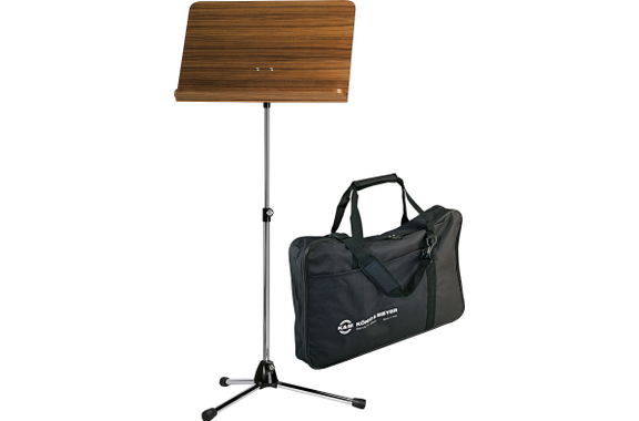 K&M 118/1 Orchesternotenpult Nußbaum, verchromt image 1
