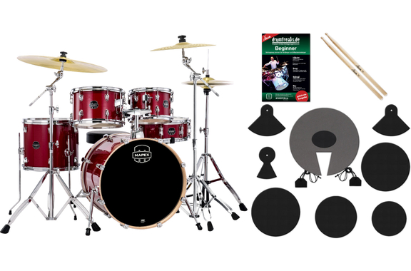 Set de Batería Mapex Venus Fusion Crimson Red Sparkle Starter image 1