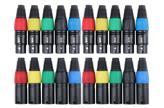Pronomic Steckerset XLR-Female/Male 2x10Stk. color image 1