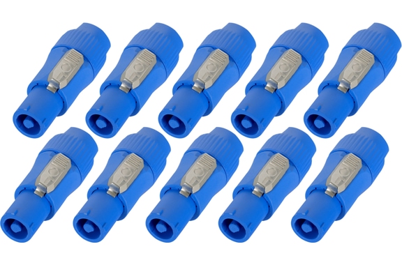 Pronomic PowPO BU Powerplug Stekker Blauw 10x Set image 1