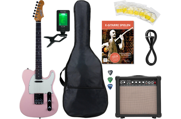 Jet Guitars JT-300 Guitare Électrique Rose Set Débutant image 1