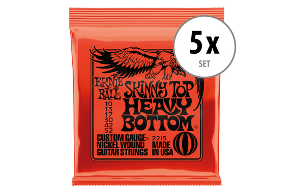 Ernie Ball 2215 Skinny Top/Heavy Bottom 5x Set image 1