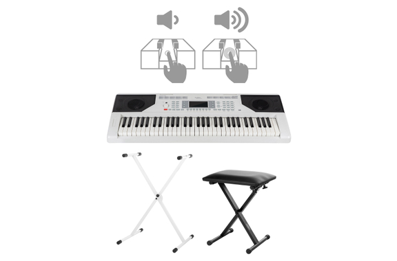 FunKey 61 Edition Touch blanc Set incl. support de clavier + banc image 1