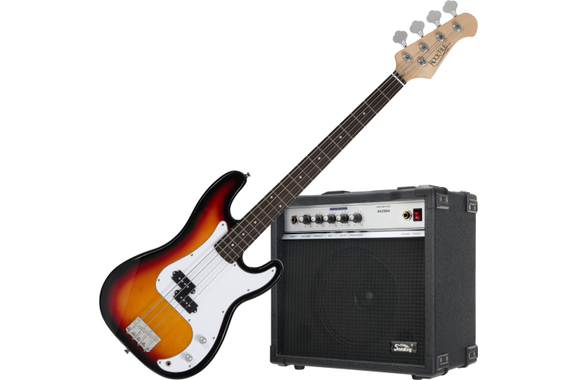 Rocktile Puncher E-Bass Sunburst Amp Set image 1