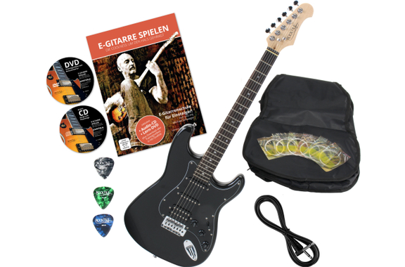 Rocktile Pro ST60-BK Guitarra Eléctrica All Black Set con Accesorios image 1