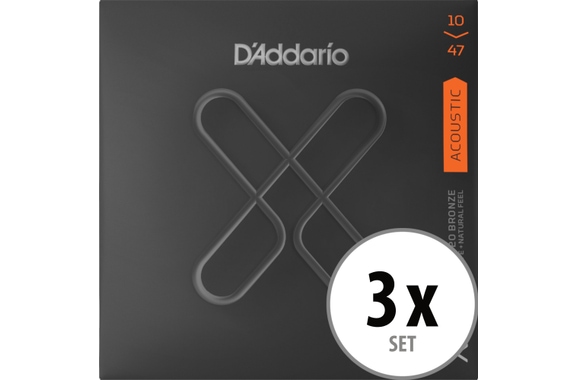D'Addario XTABR1047 XT Extra Light 3x Set image 1
