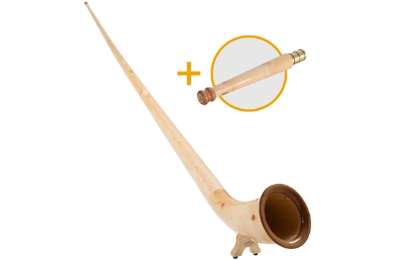 Lechgold Alphorn Stone Pine F 360 cm 3-Piece Set incl. Bb Handpipe image 1