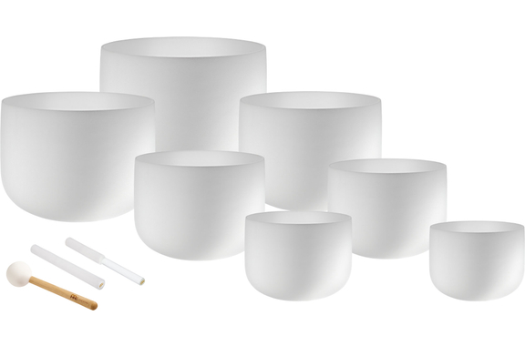 Meinl Sonic Energy Weiß-mattierte Kristallklangschalen Set 7-teilig image 1