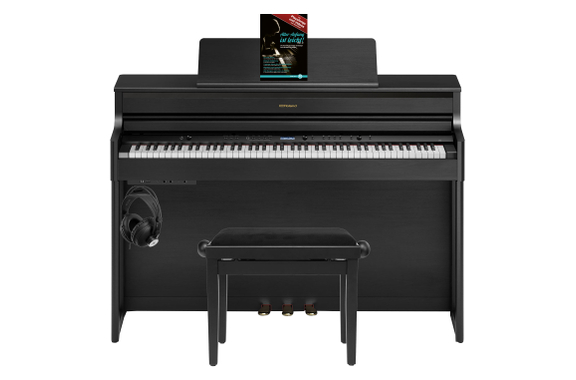 Roland HP704-CH Digitalpiano Set Schwarz matt Set image 1