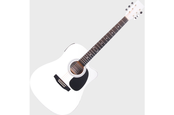 Classic Cantabile WS-10WH-CE Guitare Western blanche avec micro image 1