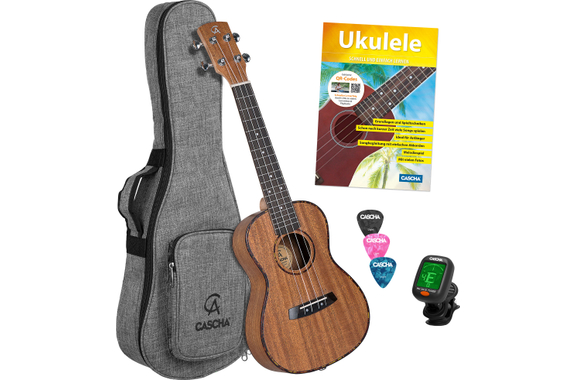 Cascha 2036 Concert Ukulele Mahonie Set image 1