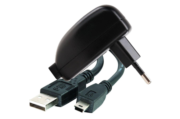 Showlite USB Voeding 5V/DC incl. McGrey USB-15 Kabel 2.0 A-Stekker/Mini-USB 1,5m Set image 1