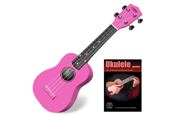 Classic Cantabile US-100 PK Ukulele Soprano Rosa Set incl. Quaderno Didattico image 1