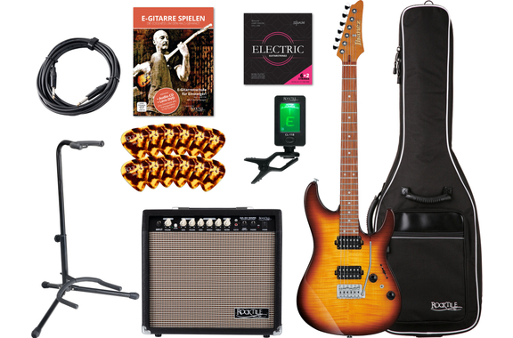 Ibanez AZ24S1F-VLS Standard Guitare Électrique Violin Sunburst Set image 1