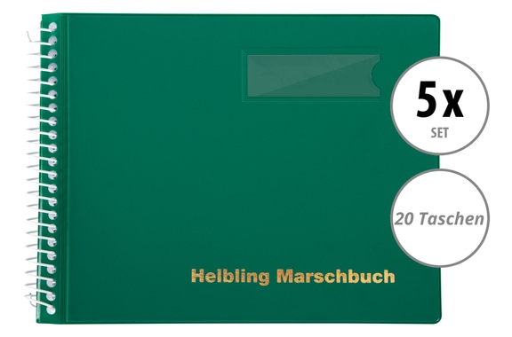 Helbling BMG20 Marschbuch grün 20 Taschen 5x Set image 1