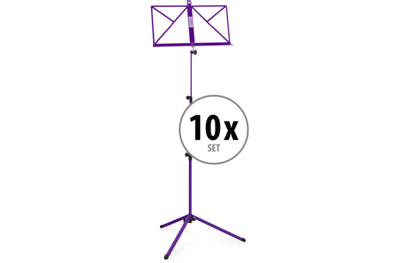 Classic Cantabile 100 Muziekstandaard Medium Lila 10x Set image 1