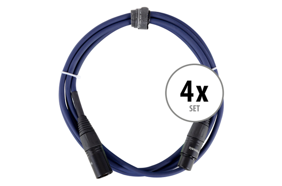 Pronomic Stage DMX3-2,5 Cavo DMX 2,5m Set da 4 image 1