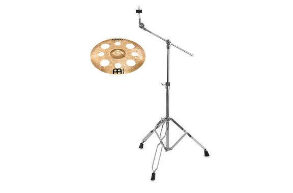 Meinl Classics Custom Brilliant 16" Trash Splash + Galgenbekkenstand SET image 1