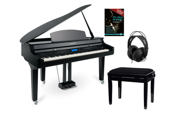 Classic Cantabile GP-A 810 digitale vleugelpiano zwart hoogglans set image 1