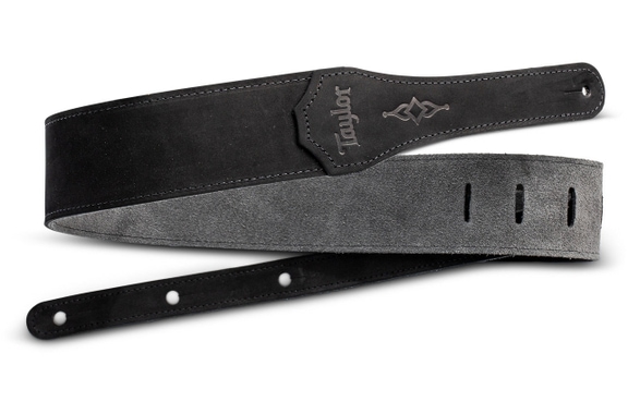 Taylor Gemstone 2.5" Sanded Leather Guitar Strap Black image 1