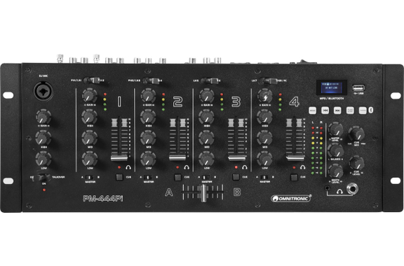 Omnitronic PM-444Pi DJ Mixer image 1