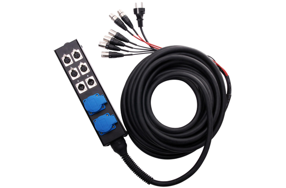 Pronomic SMC-15 4/2/2 Multicore XLR/AC 15m 4xSend, 2xReturn, 2x230V/AC auf Stagebox image 1