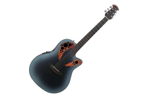 Ovation Celebrity Elite CE44 Mid Cutaway Reverse Blue Burst image 1
