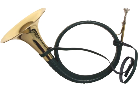 Kühnl & Hoyer 1310L Bb Cor de Parforce / Cor de Chasse en Cuir Véritable image 1