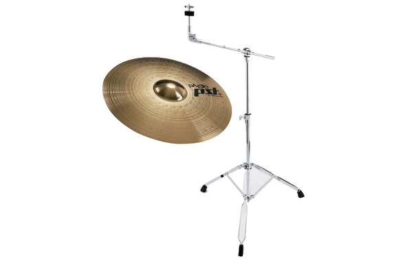 Paiste 20" PST 5 Medium Ride Galgenstandaard Set image 1